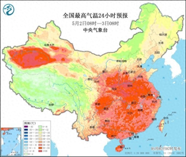 西安郑州等地最高气温将突破37℃ 明日起南方雨势增强